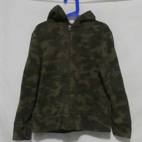 OLD NAVY | medium (8) | Army Green Zip-Up Hooded Sweatshirt | Camo | Camouflage - Picture 1 of 14